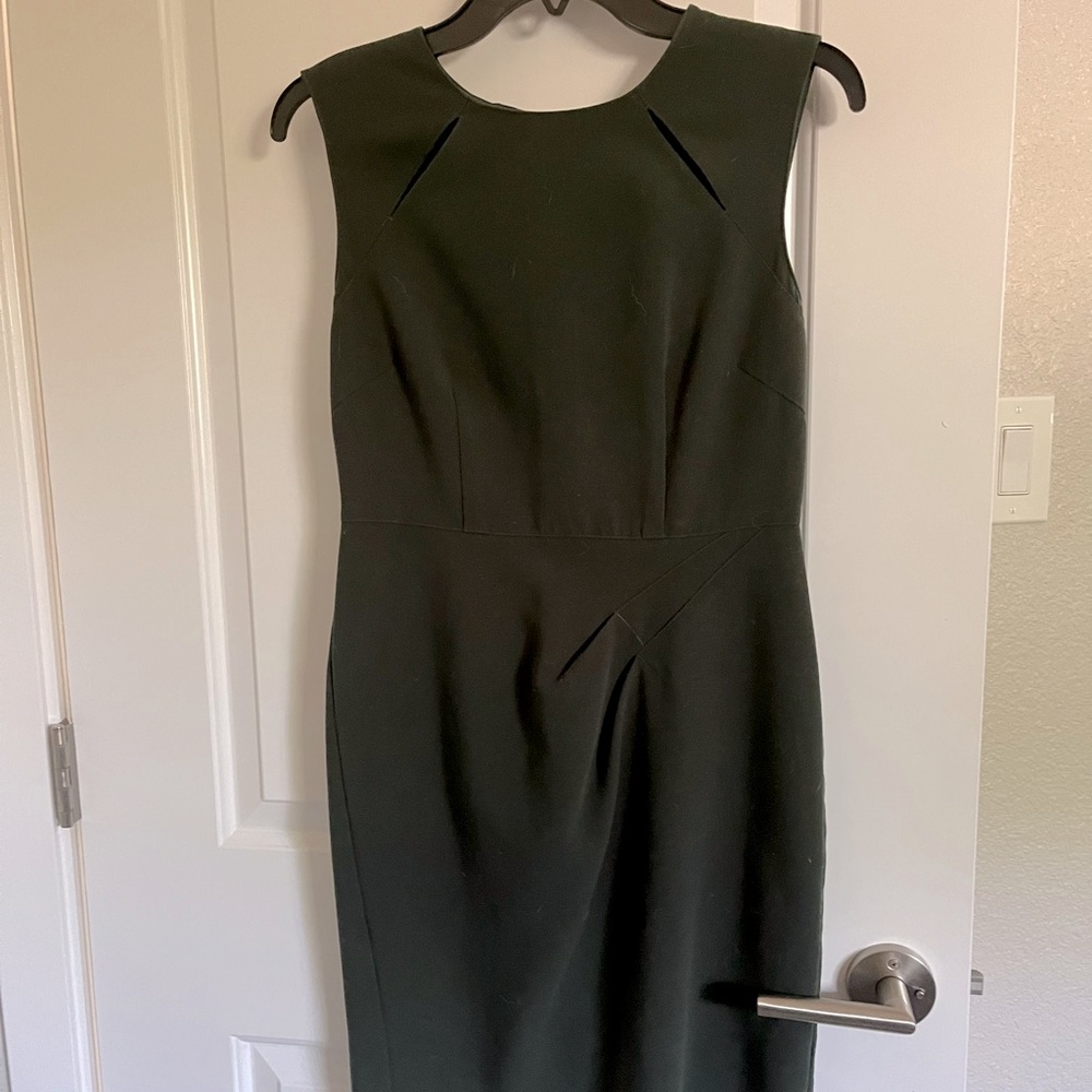 Dark green business dress